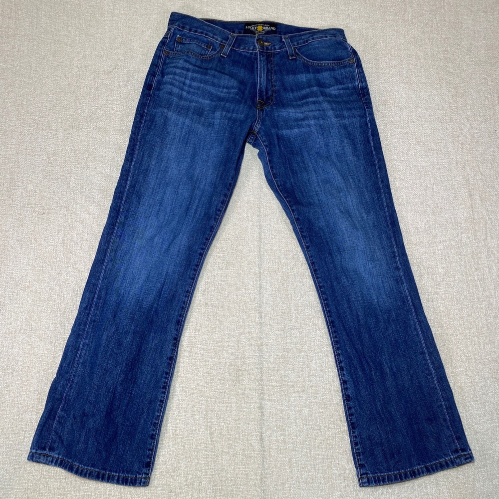 Lucky Brand 221 Original Boot Jeans Mens 32x30 Prairie Creek Blue Denim Cowboy
